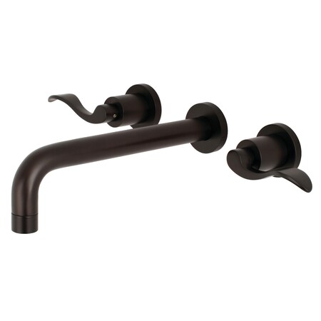 Kingston Brass Roman Tub Faucet, Oil Rubbed Bronze, Wall Mount KS8025DFL
