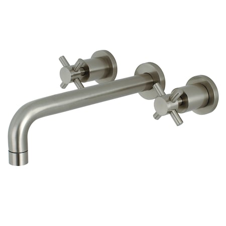 Kingston Brass Roman Tub Faucet, Brushed Nickel, Wall Mount KS8028DX
