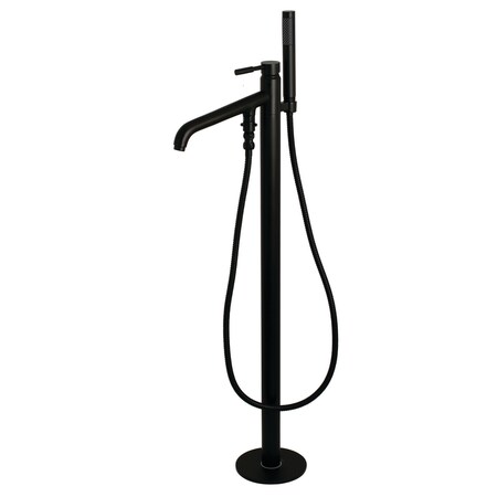 Kingston Brass Freestanding Tub Faucet, Matte Black, Freestanding KS8130DL