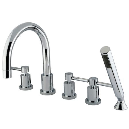 Kingston Brass Roman Tub Faucet, Polished Chrome, Deck Mount KS83215DL