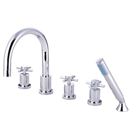 Kingston Brass Roman Tub Faucet, Polished Chrome, Deck Mount KS83215DX