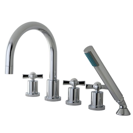 Kingston Brass Roman Tub Faucet, Polished Chrome, Deck Mount KS83215ZX