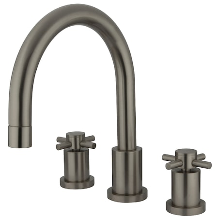 Kingston Brass Roman Tub Faucet, Brushed Nickel, Deck Mount KS8328DX