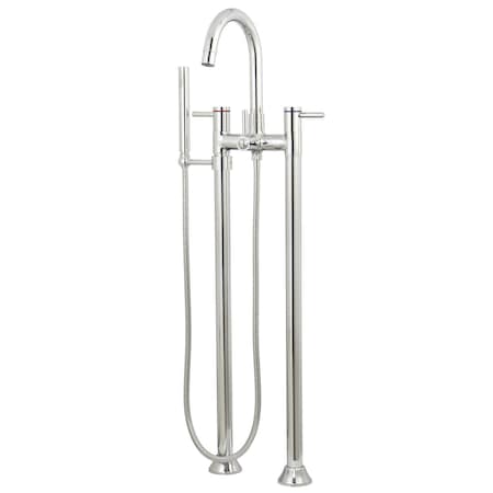 Kingston Brass Freestanding Tub Faucet, Polished Chrome, Freestanding KS8351DL
