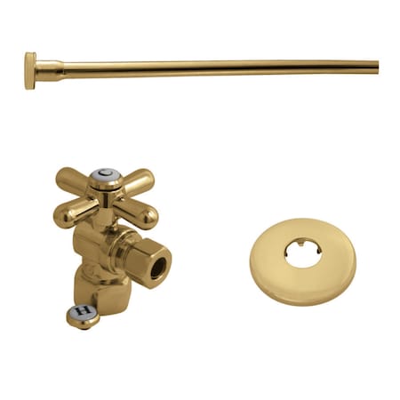 Kingston Brass KTK102P Toilet Supply Kit Combo 1/2" IPS X 3/8" Comp Outlet KTK102P