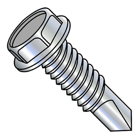 Zoro Select 1/4"-28 x 3 in Hex Hex Machine Screw, Zinc Plated Steel, 1000 PK 1548KWMS