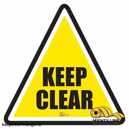 Mighty Line Keep Clear Triangle Floor Sign, Floor Ma, KEEPCLEARTRIANGLE12 KEEPCLEARTRIANGLE12