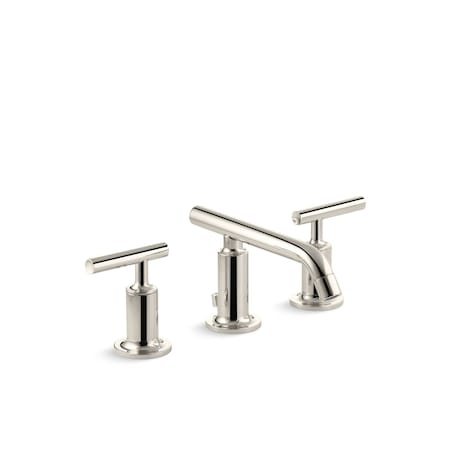 Kohler Purist Widespread Lavatory Faucet Wit, Polished Nickel 3 Hole 14410-4-SN