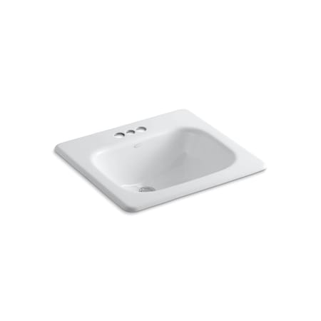 Kohler 4 in Mount, 3 Hole Tahoe Self-Rimming Lavatory With 4" C 2895-4-0