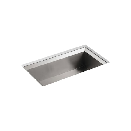 Kohler Poise Undercounter Single-Basin Kitch, Undermount Mount, 0 Hole, Stainless 3387-NA