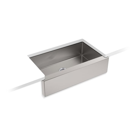 Kohler 5415-NA, Undermount, Farmhouse Mount, 0 Hole, Stainless Steel, Rear 5415-NA