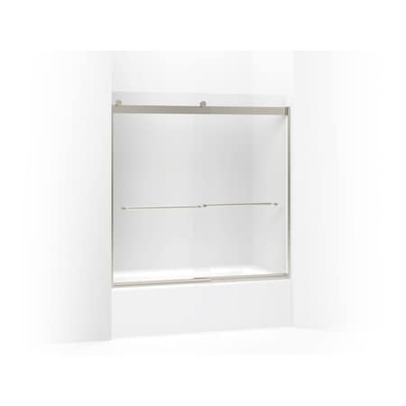 Kohler Levity(R) Sliding Bath Door, 59-3/4" H X 56-5/8 - 59-5/8" W, With 1/4" Thick Frosted Glass And Towel Bars 706006-D3-MX