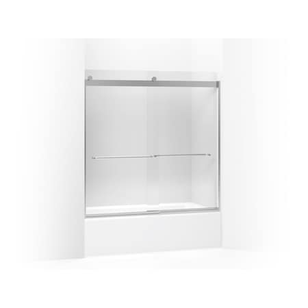 Kohler Levity(R) Sliding Bath Door, 59-3/4" H X 56-5/8 - 59-5/8" W, With 1/4" Thick Crystal Clear Glass And Towel Bars 706006-L-SH