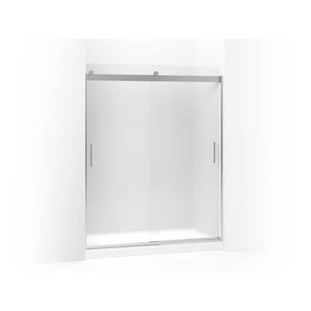 Kohler Levity(R) Sliding Shower Door, 74" H X 56-5/8 - 59-5/8" W, With 1/4" Thick Frosted Glass And Blade Handles 706009-D3-SH