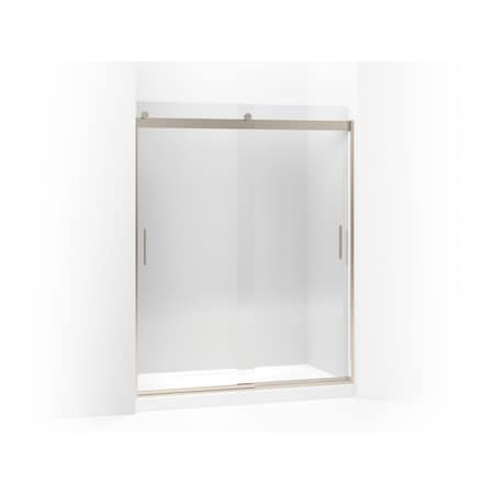 Kohler Levity(R) Sliding Shower Door, 74" H X 56-5/8 - 59-5/8" W, With 1/4" Thick Crystal Clear Glass And Blade Handles 706009-L-ABV