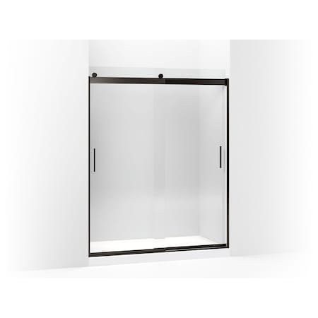 Kohler Levity(R) Sliding Shower Door, 74" H X 56-5/8 - 59-5/8" W, With 1/4" Thick Crystal Clear Glass And Blade Handles 706009-L-ABZ