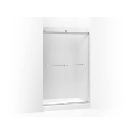 Kohler Levity(R) Sliding Shower Door, 74" H X 44-5/8 - 47-5/8" W, With 1/4" Thick Frosted Glass And Towel Bars 706014-D3-SH