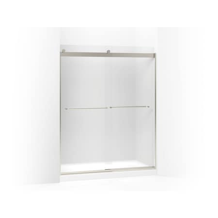Kohler Levity(R) Sliding Shower Door, 74" H X 56-5/8 - 59-5/8" W, With 1/4" Frosted Glass And Towel Bars 706015-D3-MX