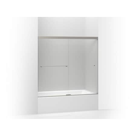 Kohler Revel(R) Sliding Bath Door, 55-1/2"H X 56-5/8 - 59-5/8"W, With 1/4" Thick Crystal Clear Glass K-707000-L-BNK