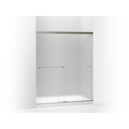 Kohler Revel(R) Sliding Shower Door, 76"H X 56-5/8 - 59-5/8"W, With 5/16" Thick Frosted Glass 707206-D3-BNK