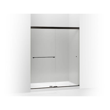 Kohler Revel(R) Sliding Shower Door, 76"H X 56-5/8 - 59-5/8"W, With 5/16" Thick Crystal Clear Glass 707206-L-ABZ