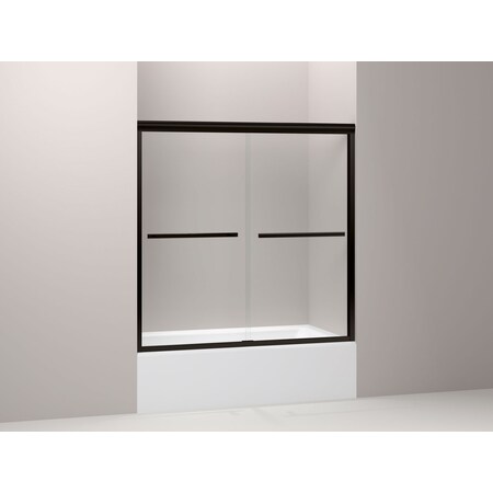 Kohler Gradient(Tm) Sliding Bath Door, 58-1/16" H X 59-5/8" W, With 1/4" Thick Crystal Clear Glass 709062-L-ABZ