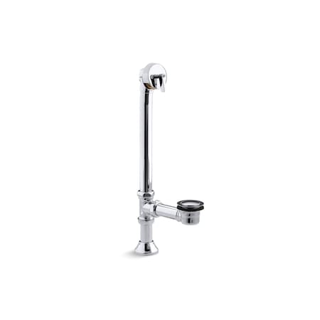Kohler Decorative Bath Drain Adjustable Pop-up Drain, 1-1/2" Pipe Dia., Brass 7178-CP