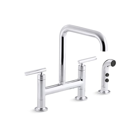 Kohler Purist Deck-Mount Bridge Faucet With 7548-4-CP