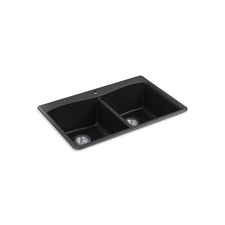Kohler Kennon 33" X 22" X 9-5/8" Neoroc T, Drop In, Undermount Mount, 1 Hole 8185-1-CM1