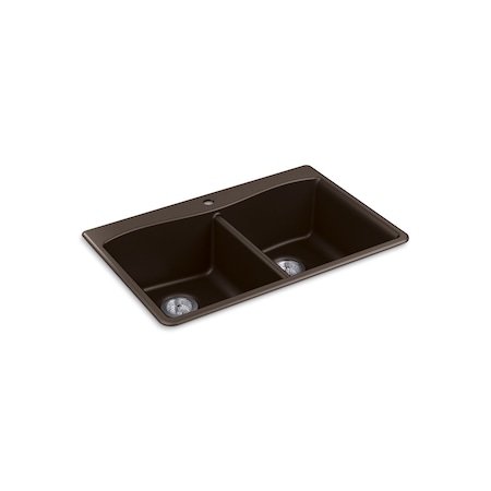 Kohler Kennon 33" X 22" X 9-5/8" Neoroc T, Drop In, Undermount Mount, 1 Hole 8185-1-CM2