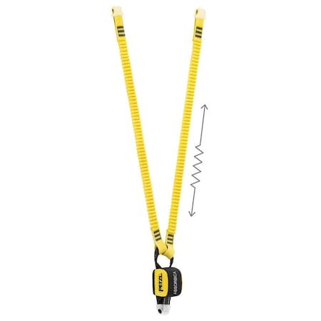 Petzl Double Lanyard w/Energy Absorber, 150 cm L014AB01