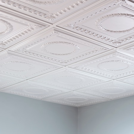Fasade Rosette 2Ftx2Ft Lay In Ceiling Tile, PK 5, 5 PK PL5701