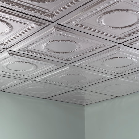 Fasade Rosette 2Ftx2Ft Lay In Ceiling Tile, PK 5, 5 PK PL5708