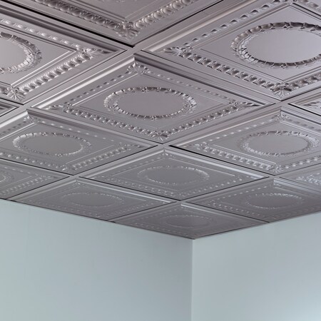 Fasade Rosette 2Ftx2Ft Lay In Ceiling Tile, PK 5, 5 PK PL5709