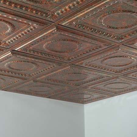 Fasade Rosette 2Ftx2Ft Lay In Ceiling Tile, PK 5, 5 PK PL5711