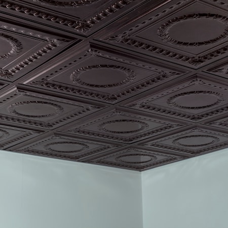 Fasade Rosette 2Ftx2Ft Lay In Ceiling Tile, PK 5, 5 PK PL5727