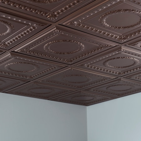 Fasade Rosette 2Ftx2Ft Lay In Ceiling Tile, PK 5, 5 PK PL5728