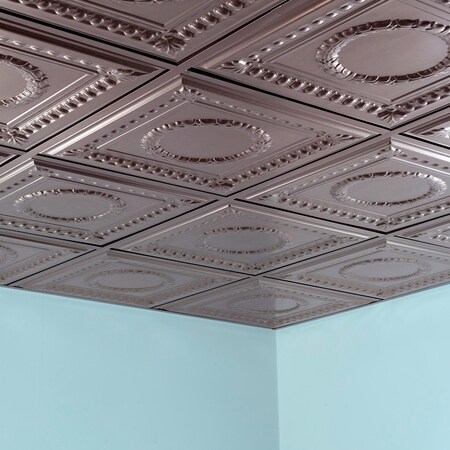 Fasade Rosette 2Ftx2Ft Lay In Ceiling Tile, PK 5, 5 PK PL5729