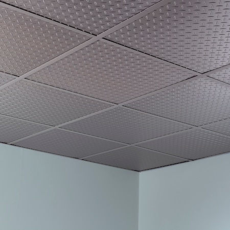 Fasade Diamond Plate 2Ftx2Ft Lay In Ceilin, PK 5, 5 PK PL6609