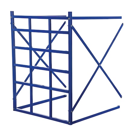 Vestil Add-On Horizontal Bar Storage Rack, 48 in D, 48 in W, 15 Shelves, Blue LBPH-EXT