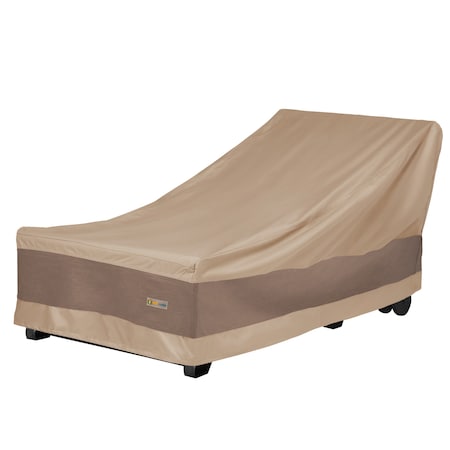 Duck Covers Elegant Swiss Coffee Patio Chaise Lounge Cover, 86"x36"x32" LCE863432