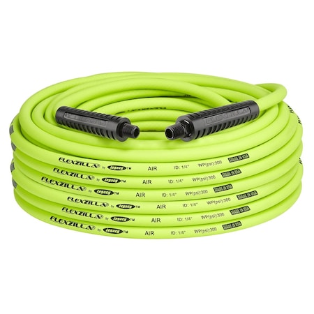 Legacy Flexzilla 1/4"x100 ft Air Hose, 1/4" Mnp LEGHFZ14100YW2