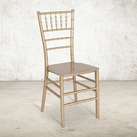Flash Furniture Hercules Chiavari Chair, 15 in W 18-3/4" L 35" H LE-GOLD-M-GG