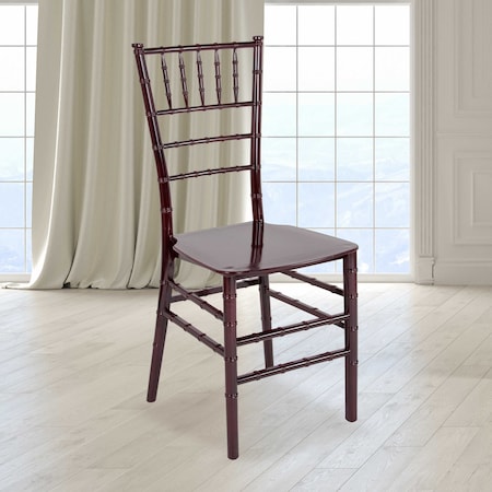 Flash Furniture Hercules Chiavari Chair, 15 in W 18-3/4" L 35" H LE-MAHOGANY-M-GG