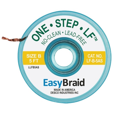 Easybraid DESOLDERING BRAID, LEAD FREE, .050, PK25 LF-B-5AS