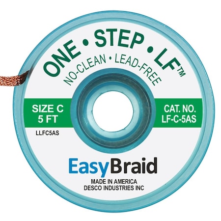 Easybraid DESOLDERING BRAID, LEAD FREE, .075, PK25 LF-C-5AS