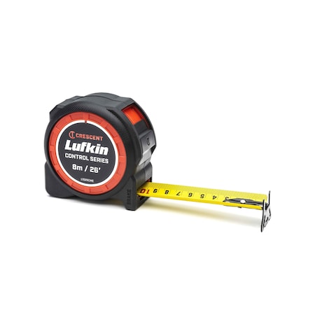 Crescent 1-3/16" x 8m/26' Control Series Yellow Clad Tape Measure L1025CME-02