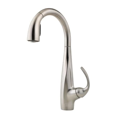 Pfister Avanti 1-Handle Pull-Down Kitchen Faucet, 8" Mount, 1 or 3 Hole Residential LF-529-7ANS