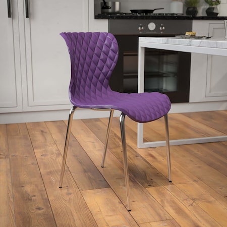 Flash Furniture Contemporary Chair, 18", Purple LF-7-07C-PUR-GG