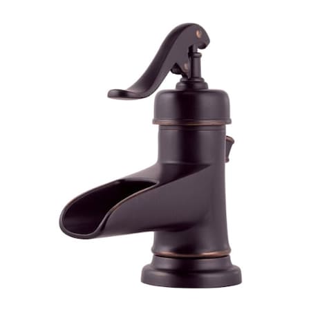 Pfister Single Handle Ashf Single Control 4" Centerset Bath Fc, 4" Mount, Tuscan Bronze 1/3 Hole LF-M42-YPYY